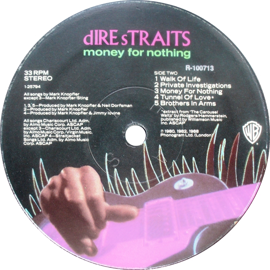 Dire Straits Money For Nothing Lp Label B Us Cd Covers Cover Century Over 500 000 Album Art Covers For Free